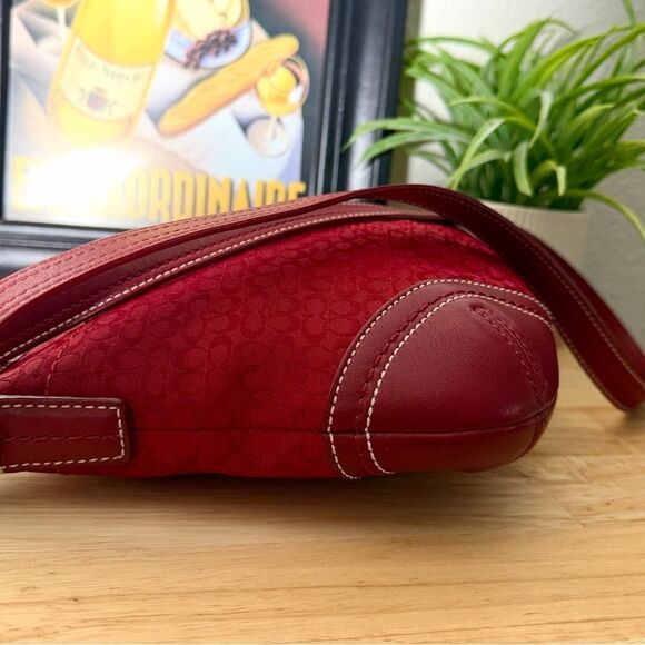 NWOT (Never Used) COACH Vintage Mini “C” Jacquard/Leather Bag & Keychain Wallet - Picture 6 of 11